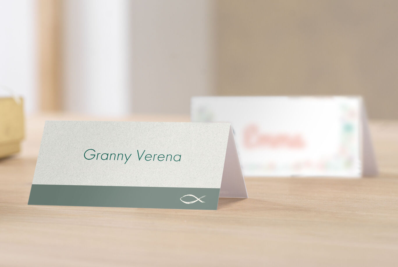 Place cards christening greeting cards