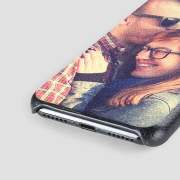 Real leather phone case with personalisable image